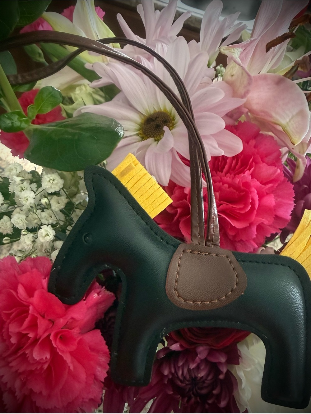 Horse Leather-Feel Bag Charm